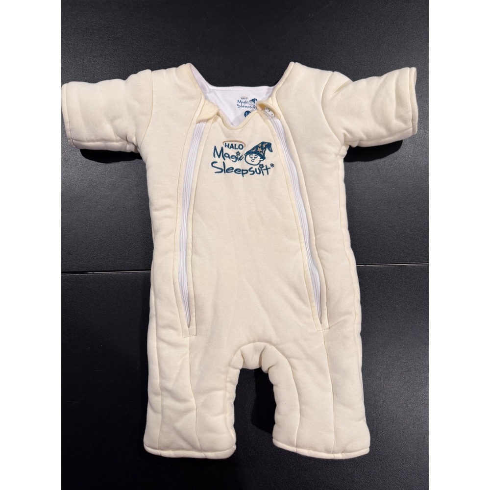 Halo Magic Sleepsuit Cream Small 3-6 Months Transition Swaddle Sleep Suit